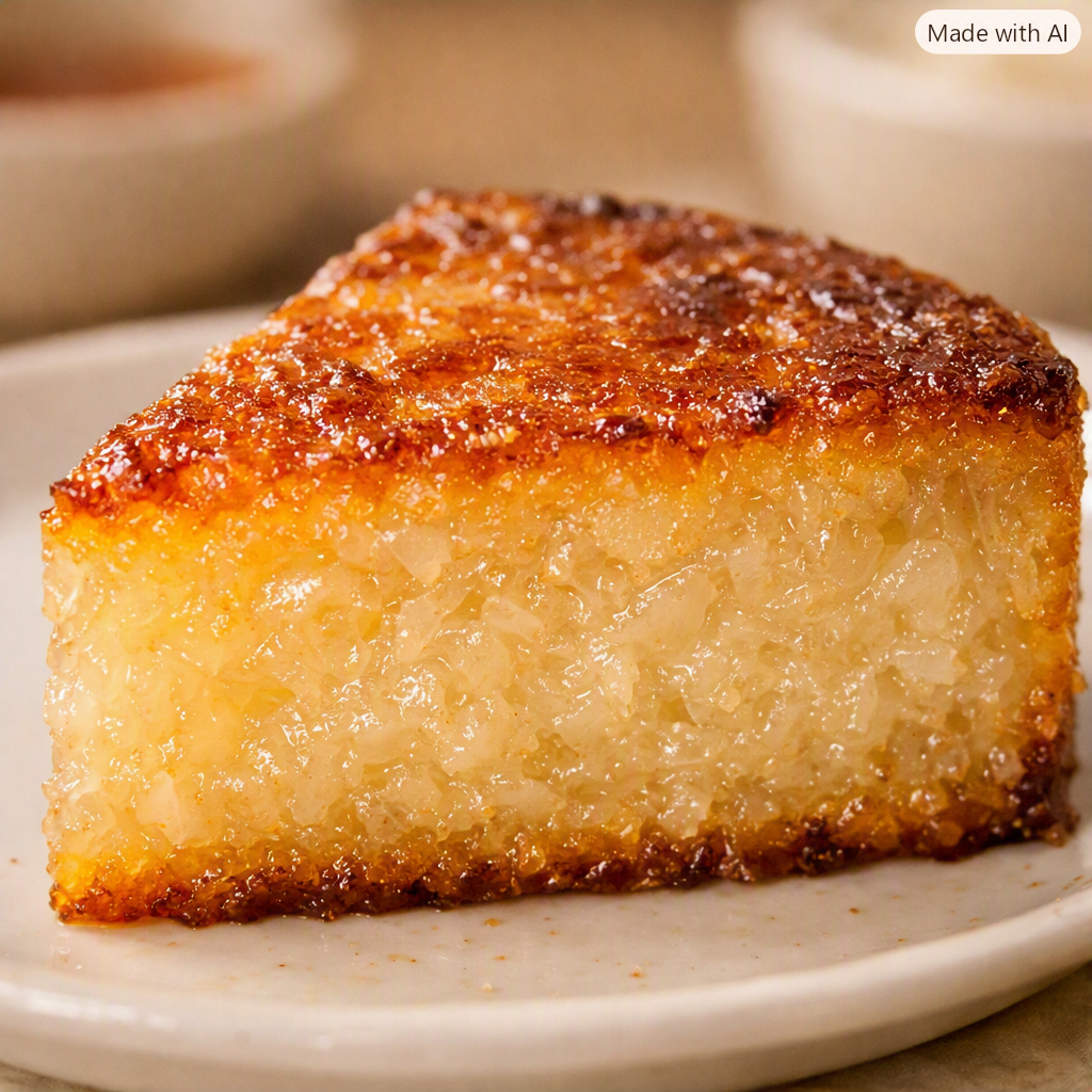 Baked Cassava Cake: Traditional Cassava Dessert Cake