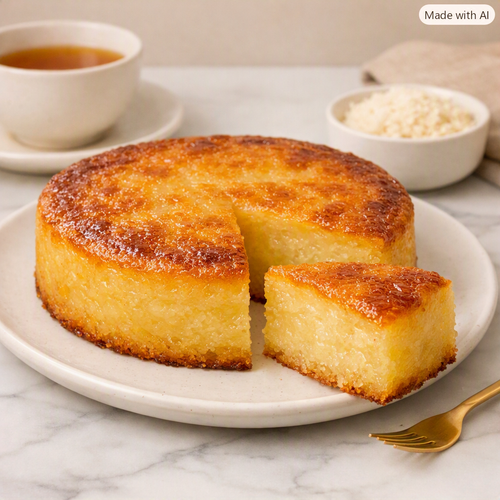 Baked Cassava Cake: Traditional Cassava Dessert Cake